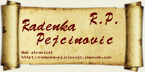 Radenka Pejčinović vizit kartica